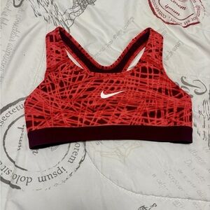 Nike Red Sports Bra with Racerback Design